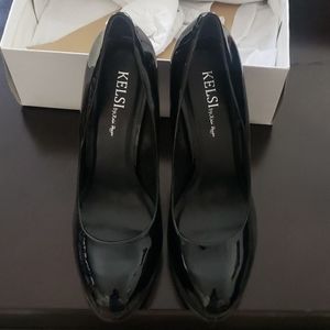 Used Kelsi Black Patent Leather Platform Stiletto